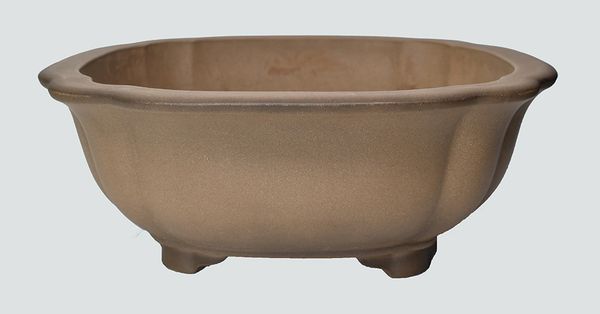 Unglazed Lotus Chinese Bonsai Pot