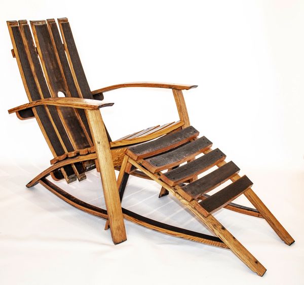 Oak, Whisky Barrel Adirondack Garden Chair | Beespoke Barrels