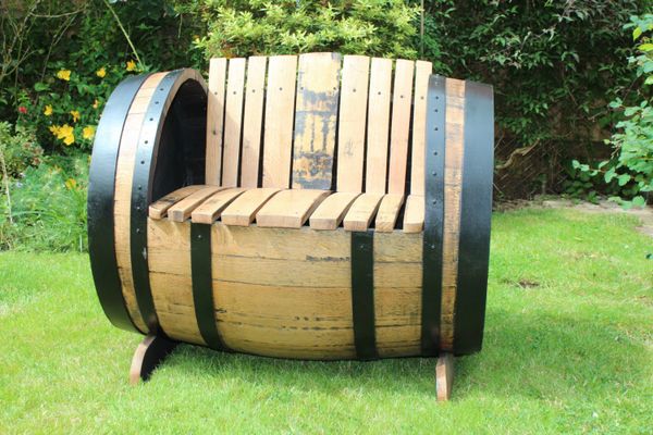Oak Scotch Whisky Barrel Garden Chair Beespoke Barrels