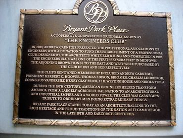 Engineers Club Commemorative Plaque