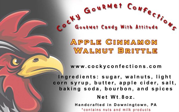 Apple Cinnamon Walnut Brittle (8 oz resealable pouch)