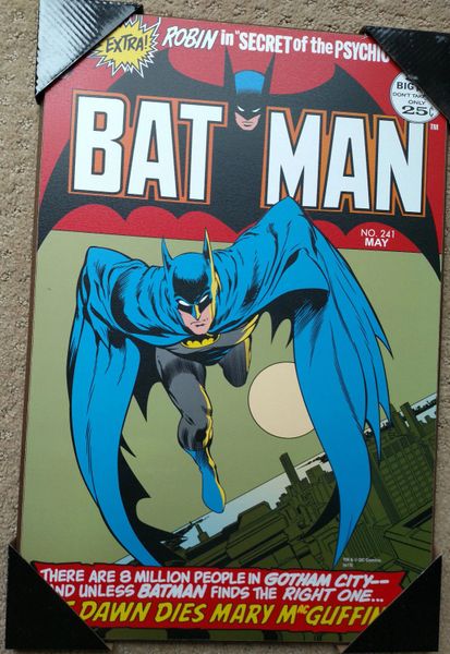 Batman #241 Comic Cover Vintage Wall Plaque Dc Comics