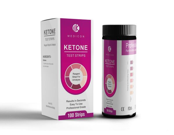 Ketone Test Strips - (100 ct.) Professional Grade, Fast Results!