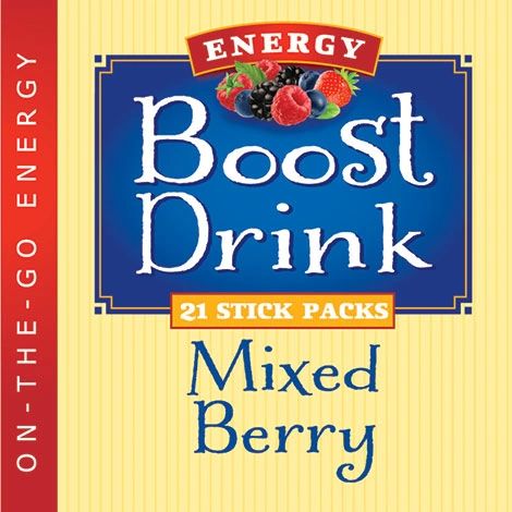 Mixed Berry Energy Boost Drink - (21ct.) Low Cal/Low Carb