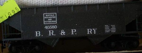 Buffalo, Rochester & Pittsburgh Ry. Coal hopper HO decal set,