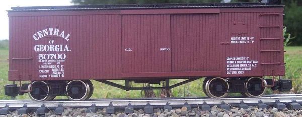 CENTRAL OF GEORGIA WOOD BOXCAR HO DECAL SET