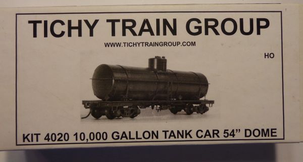 TICHY 4020 HO SCALE, 10,000 GALLON TANK CAR UNDECORATED KIT.