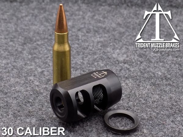 Slanted Muzzle Brake (5/8-24) - Black Nitride - GrendelHunter