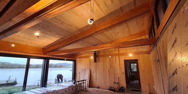 Timber framed job, all installed in steel conduit and trunking
