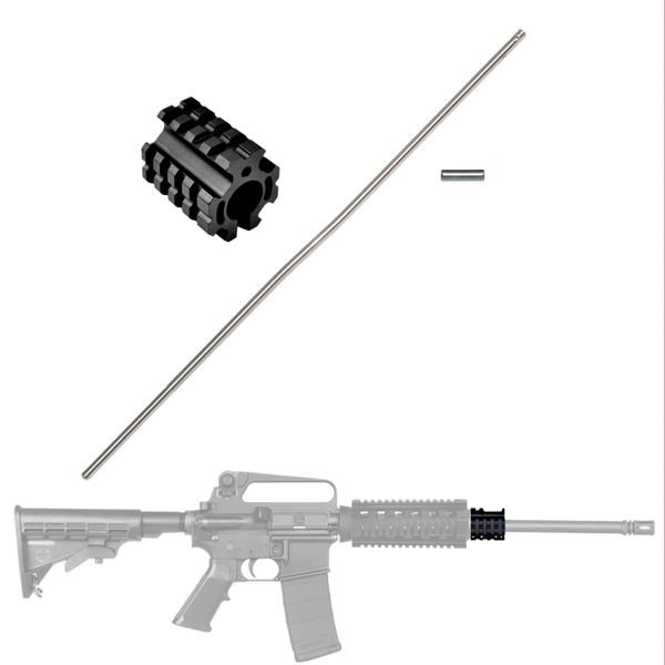 AR15 MidLength 11.75" Gas Tube with Roll Pin plus Low Profile Railed