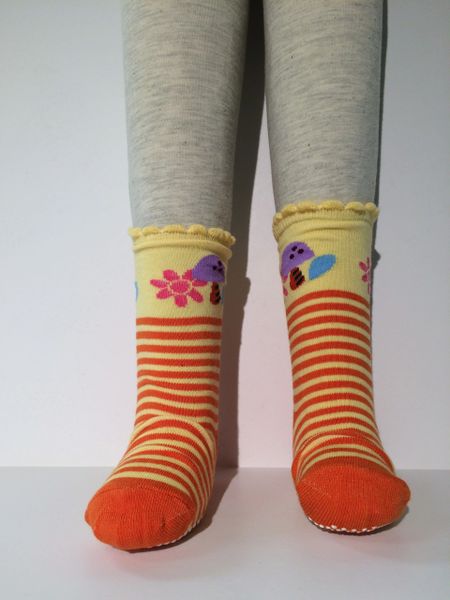Mushroom kids!  ANTI-SKID Toddlers non slip socks Ankle calf Socks 