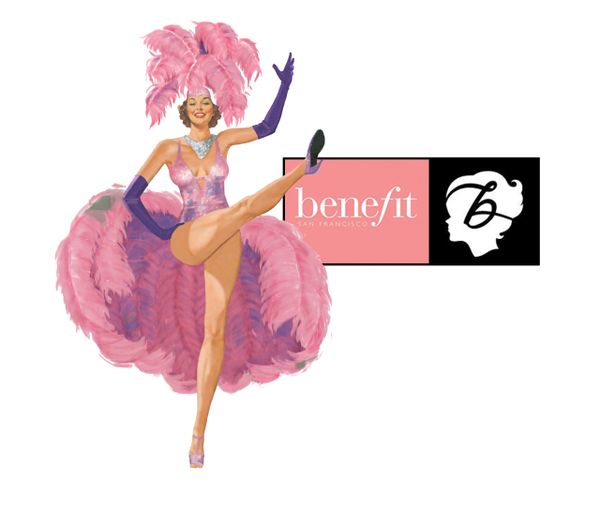 In this photo illustration a Benefit Cosmetics logo is seen