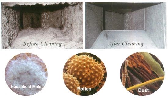 air duct cleaning Mold Pollen Dust Dirt Pet Dander.