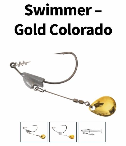 Owner Flashy Swimmer Gold/Colorado / 8/0 - 3/8oz