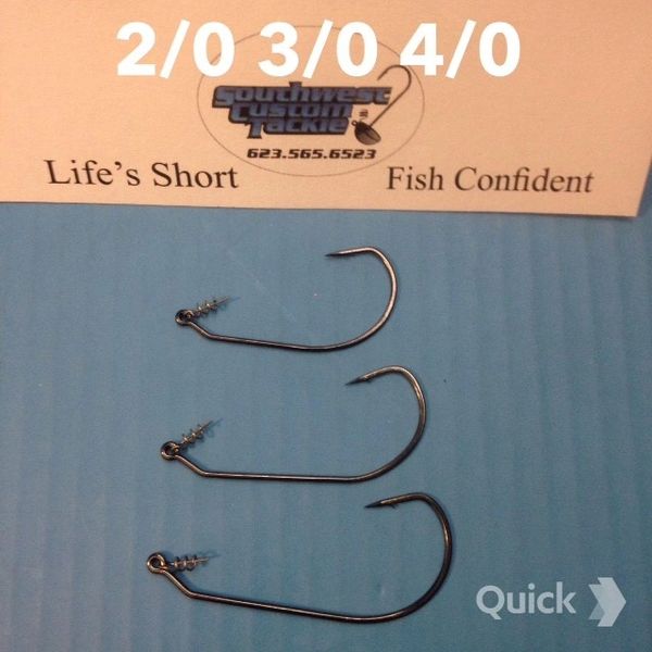 VMC Wide Gap with Center pin 2/0-7/0 Swimbaits Hooks 3pack