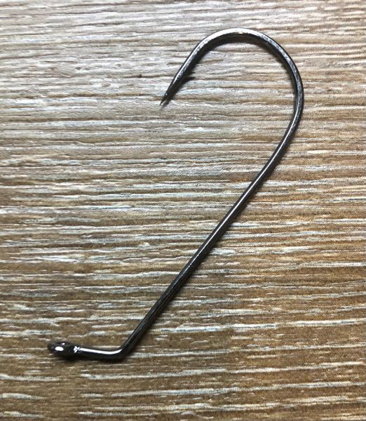 Victory 10798BN 60° Flat Eye Round Bend Jig Hook, For Shakey Head Style,  Choose Size