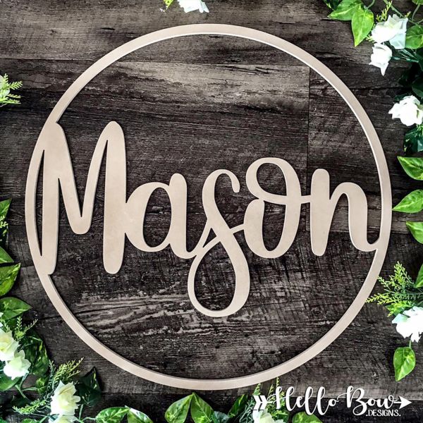 50cm Hoop - Script Font 6