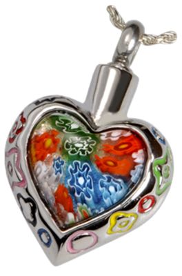 Stainless Steel Art Glass Heart II 6118