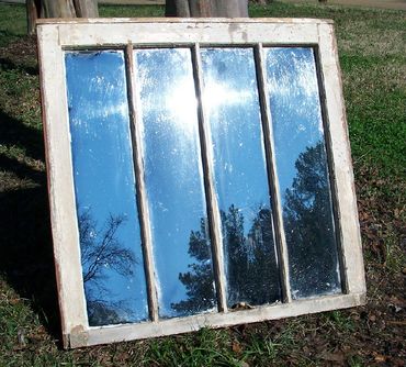 Hand-silvered antique window glass. A layer of pure silver reduced onto glass. 