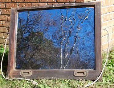 Hand-silvered antique window glass. A layer of pure silver reduced onto glass. 