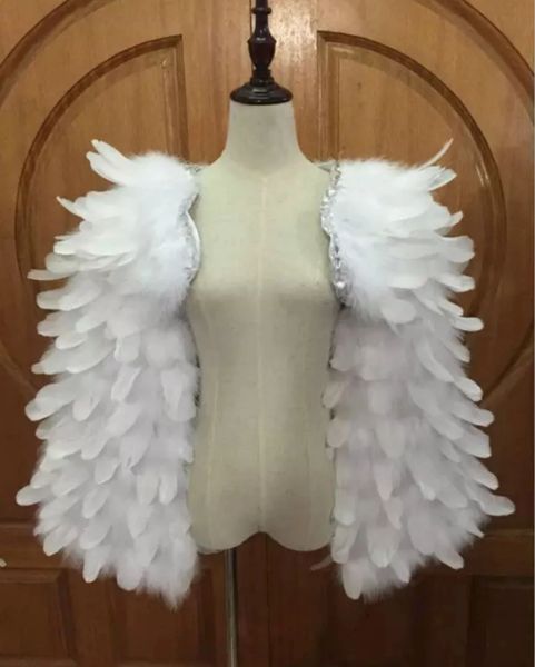 White on sale feather coat