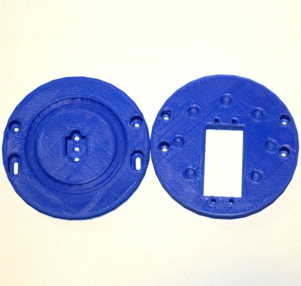 3D printed Rotating Adapter plates Blue Patton Robotics LLC