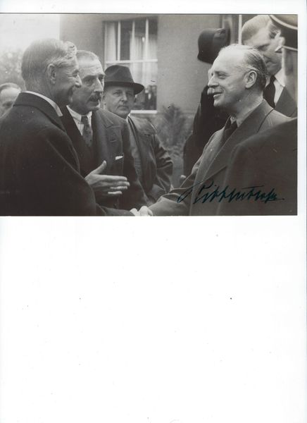 Joachim von Ribbentrop signed photo