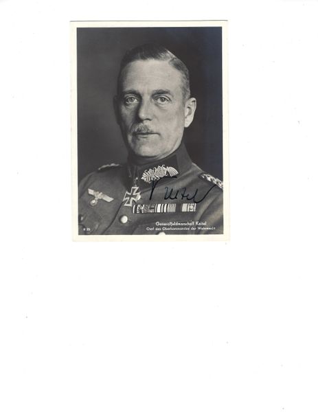 Wilhelm Keitel signed photo