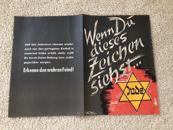 Anti-Jewish flyer "Wenn Du dieses Zeichen siehst ..."