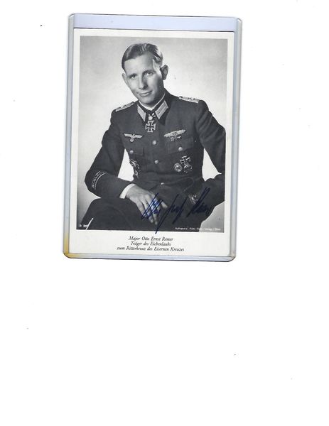 Postwar signed photo of Otto Ernst Remer