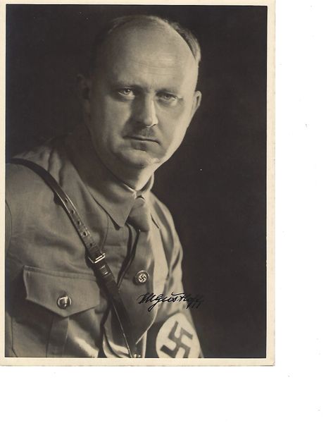 Rare signed portrait photo of Wilhelm Gustloff