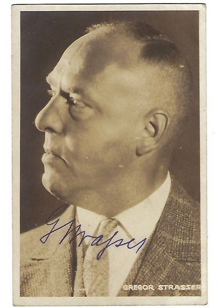 Rare Gregor Strasser signed photo