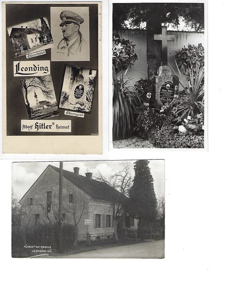 Period postcards from Hitler's home town Leonding/Austria