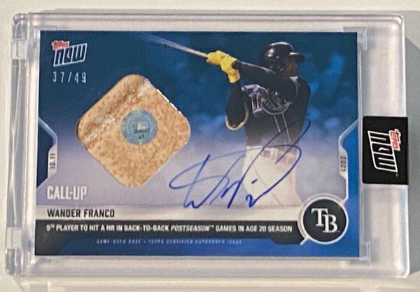 Wander Franco Autographed Signed 2021 Topps Now Autograph Card #645 Beckett