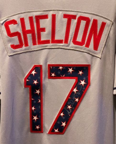 2015 Derek Shelton Game Used Tampa Bay Rays Signed Road Jersey