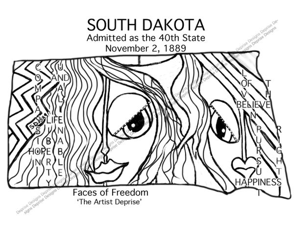 South Dakota Tennessee Texas Utah Vermont 5 Coloring Book Pages 15 Pages Of Downloadable Content From