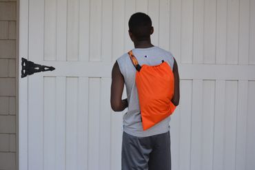 Orange Fire Flame Two Way Shoulder Strap Backpack