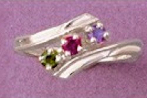 (3) 3mm Round Sterling Silver ByPass Style Pre-Notched Ring Setting Size 6-8
