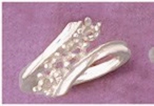 (4) 3mm Round Sterling Silver ByPass Style Pre-Notched Ring Setting Size 6-8