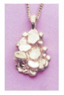 14kt Gold or Sterling Silver Nugget Style Pendant Setting