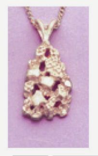 14kt Gold or Sterling Silver Nugget Style Pendant Setting