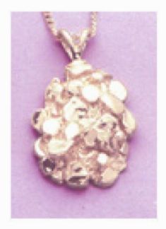 14kt Gold or Sterling Silver Nugget Style Pendant Setting