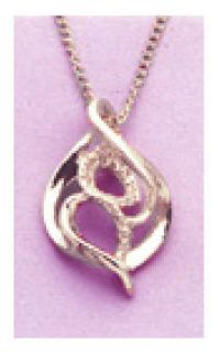 14kt Gold or Sterling Silver Fancy Style Pendant Setting