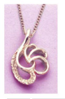 14kt Gold or Sterling Silver Fancy Style Pendant Setting