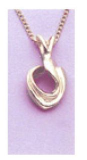 14kt Gold or Sterling Silver Fancy Style Pendant Setting