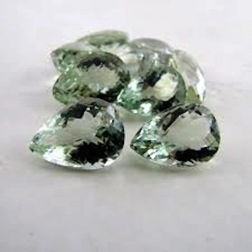 PEAR FACETED AAA BRIGHT MINT GREEN (NATURAL) AMETHYST (6x4-16x12mm)