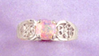 6-10mm Round Cabochon Sterling Silver Filigree Style Pre-Notched Ring Setting Size 5-9