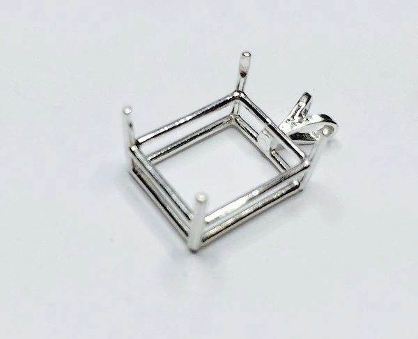 925 Sterling Silver Octagon Pendant Setting (5x3-30x22mm)