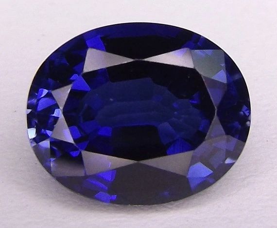 Oval Faceted AAA Lab Created Blue Sapphire #34 (3x2mm to 16x12mm)