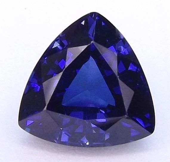 Trillion Faceted AAA Lab Created Blue Sapphire #34 (3x3mm to 11x11mm)